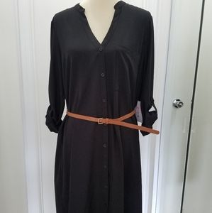 JustFab Black Shirt Dress